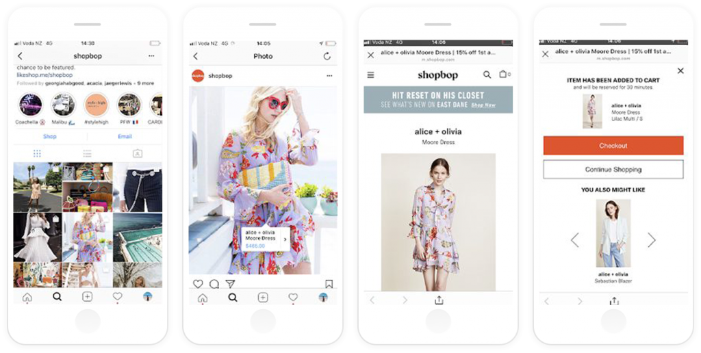instagram shopping feature