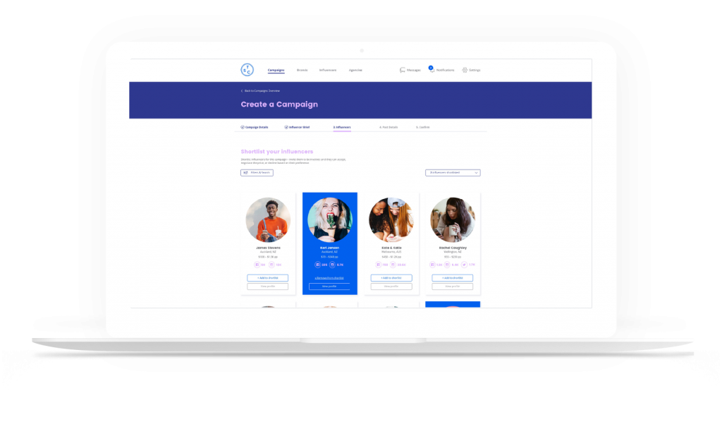 technology creating a campaign choosing influencers TSC technology creating a campaign choosing influencers TSC